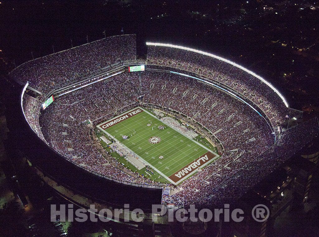 Tuscaloosa, AL Photo - Aerial view of the University of AL football stadium, Tuscaloosa, AL