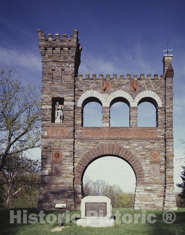 Burkittsville, MD Photo - Memorial Civil War Arch to War Correspondents at Crampston's Gap, Burkittsville, Maryland
