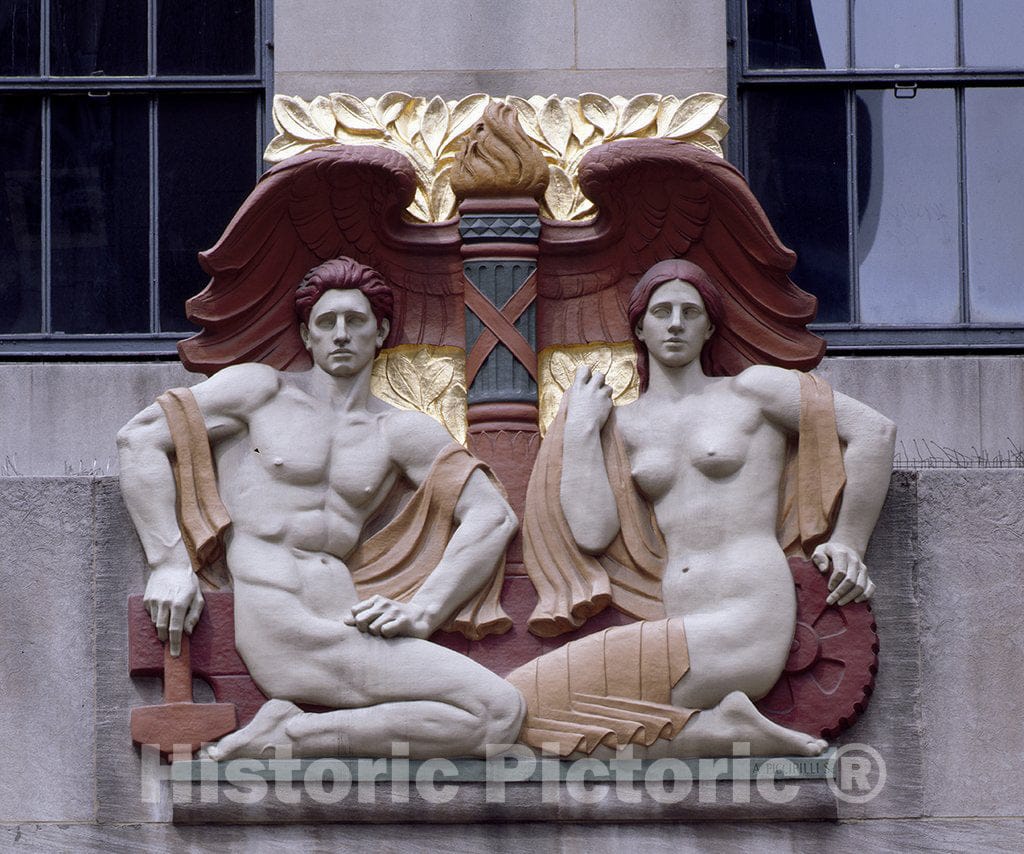 New York, NY Photo - Architectural Detail, Exterior of Rockefeller Plaza, New York, New York