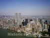 New York, NY Photo - Aerial View of The World Trade Center Twin Towers, and Lower Manhattan, New York, New York