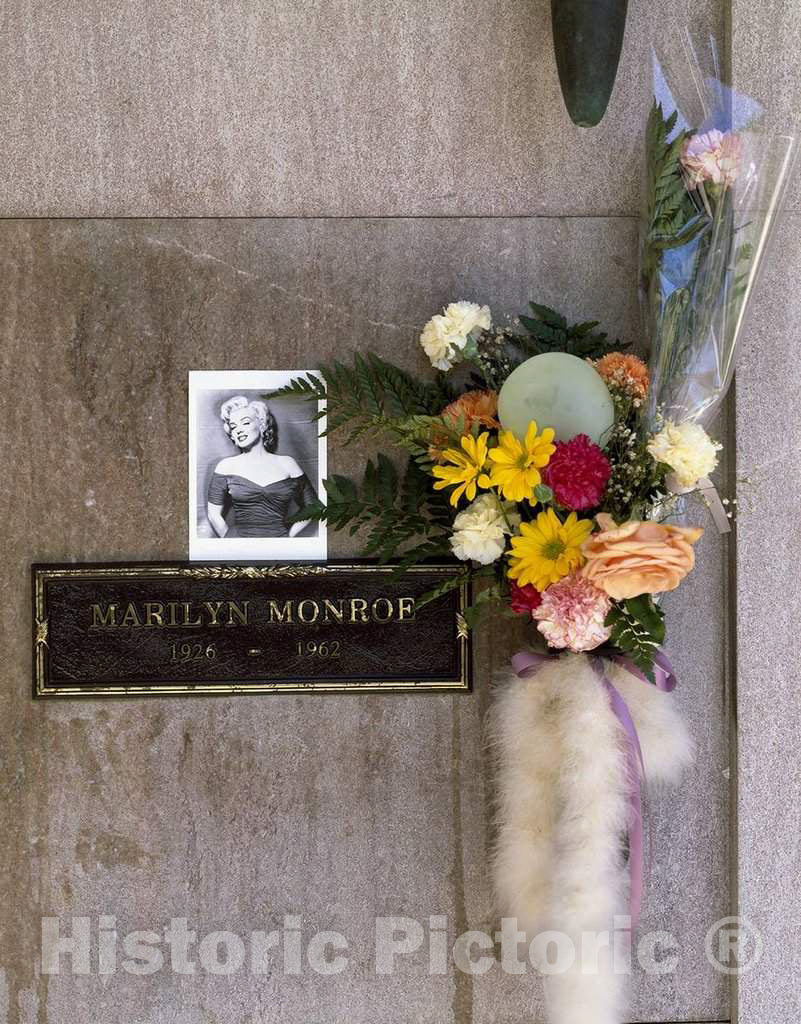 Photo - Marilyn Monroe's Vault at The Westwood Village Memorial Park and Mortuary, Los Angeles, California- Fine Art Photo Reporduction
