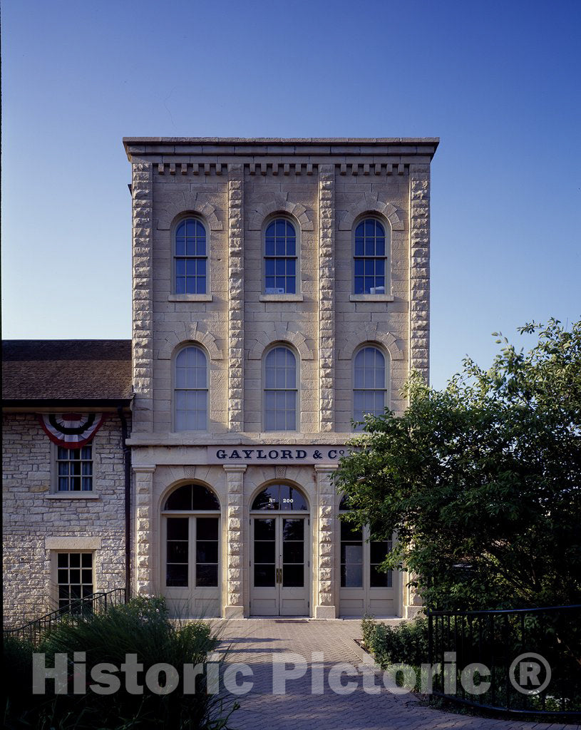 Lockport, IL Photo - The Gaylord Building, a National Trust for Historic Preservation property and the gateway to the Illinois and Mississippi Canal, Lockport, Illinois