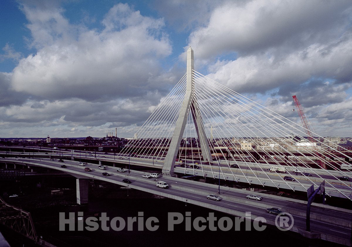 Boston, MA Photo - The Leonard P. Zakim Bunker Hill Memorial Bridge-