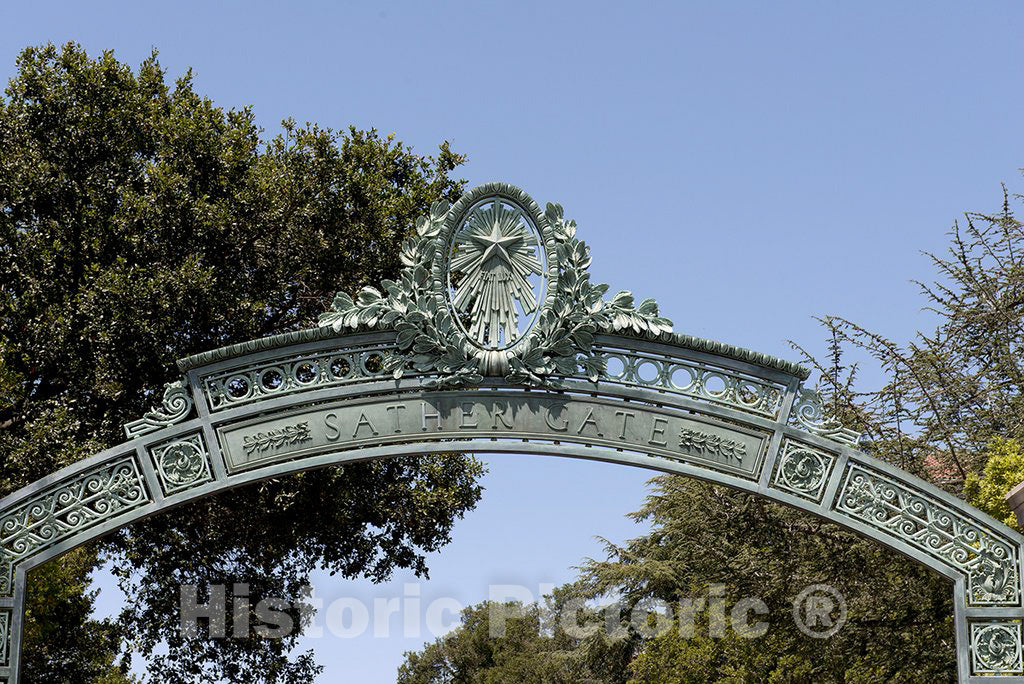 Berkeley, CA Photo - Sather Gate Detail at University of California, Berkeley, California