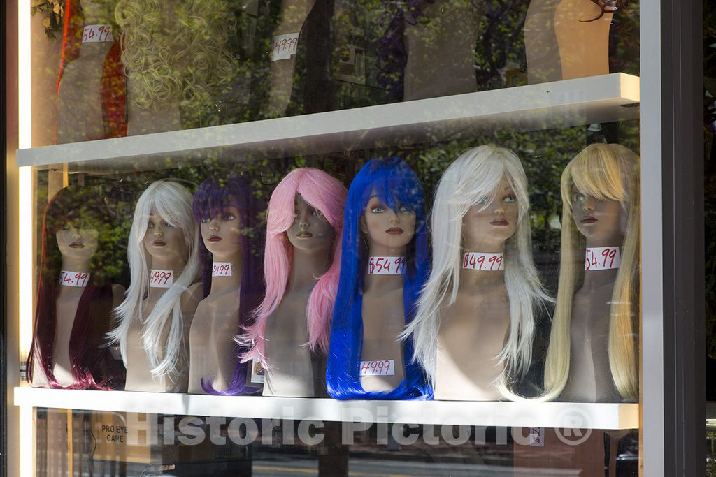 San Francisco, CA Photo - Wig Shop on Market Street in San Francisco, California