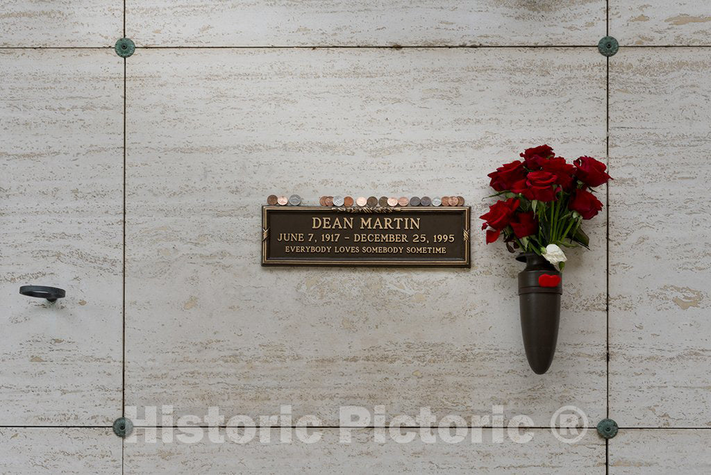 Los Angeles, CA Photo - Dean Martin's grave in Westwood Cemetery, Los Angeles, California