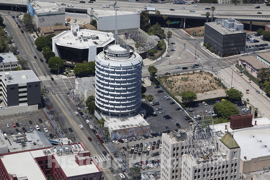 Los Angeles, CA Photo - The Capitol Records Tower, a Major Landmark Near The Corner of Hollywood and Vine, Los Angeles, California