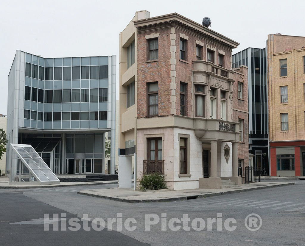 Photo - Paramount Studios back lot with New York City street scene that has been used as a backdrop to several movies and television shows. Los Angeles, California