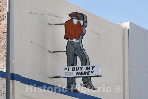 El Paso, TX Photo - Cowboy advertising figure in downtown El Paso, Texas