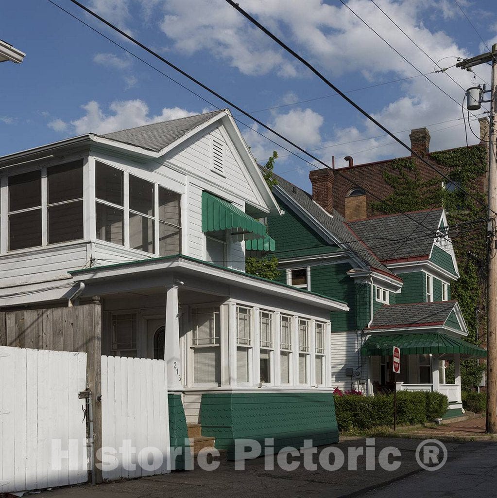 Photo - Houses on Wells Street in Sistersville, West Virginia- Fine Art Photo Reporduction