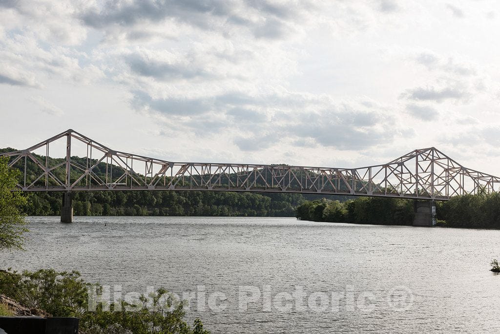 Photo - The Hi Carpenter Memorial Bridge, a Cantilever Bridge Over The Ohio River Between St. Marys, West Virginiaand Newport, Ohio- Fine Art Photo Reporduction