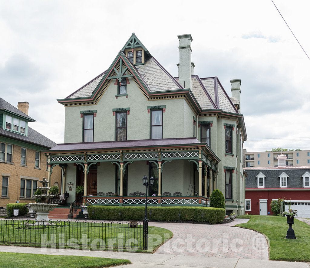 Photo - House at 1029 Juliana Street in The Julia-Ann Historic District of Parkersburg, West Virginia- Fine Art Photo Reporduction