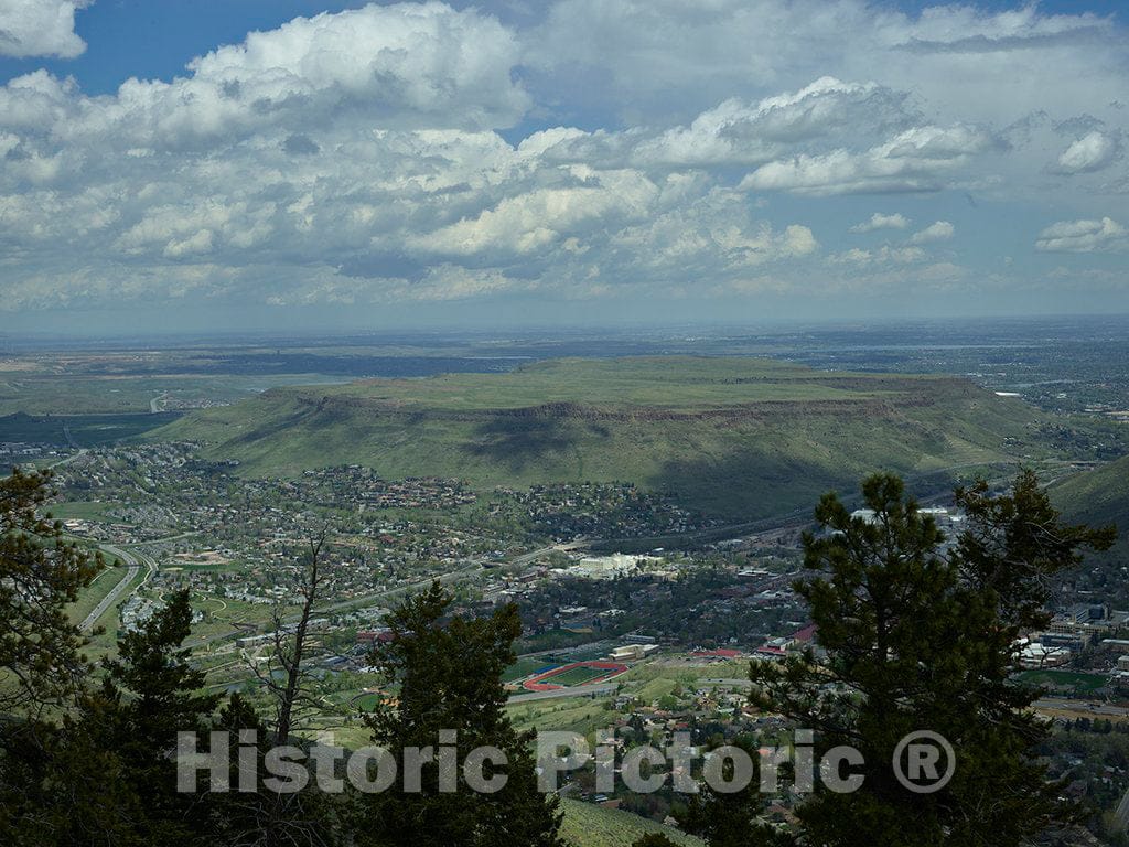 Photo - View of Golden, Colorado, and surroundings from The Buffalo Bill Gravesite and Museum Grounds, ATOP Lookout Mountain- Fine Art Photo Reporduction