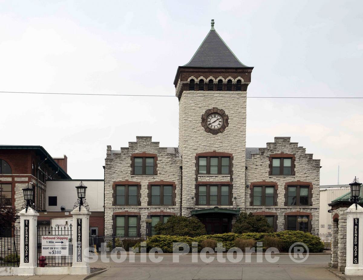 Photo - The St. Bernard Soap Company Factory in Old, Heavily Industrial St. Bernard Village, a Close-in Suburb of Cincinnati, Ohio- Fine Art Photo Reporduction