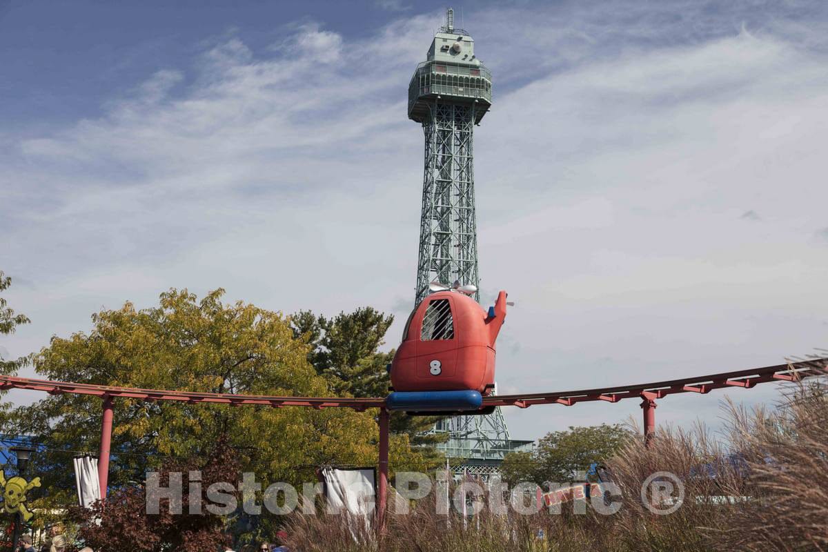 Photo- The one-Third Scale Version of France's Eiffel Tower at King's Island Theme Park in Mason, a Northeastern Suburb of Cincinnati, Ohio 2 Fine Art Photo Reproduction
