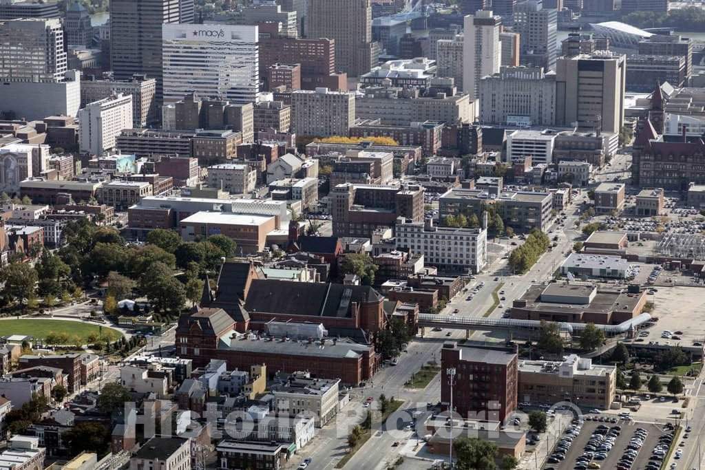 Photo- Aerial View of The Cincinnati, Ohio Downtown Skyline 1 Fine Art Photo Reproduction
