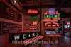 Photo- Brightly glowing neon signs are some of the hundreds of advertising signs, placards 4 Fine Art Photo Reproduction