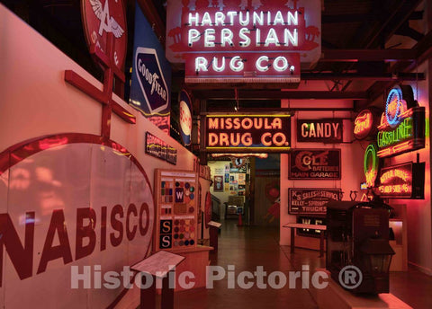 Photo- an Array of Advertising Signs Inside The American Sign Museum in The Industrial Camp Washington Neighborhood of Cincinnati, Ohio 1 Fine Art Photo Reproduction