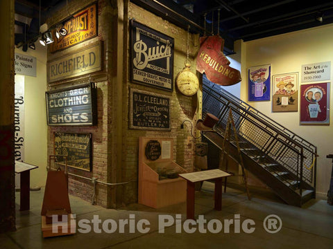 Photo - an Array of Painted Advertising Signs Inside The American Sign Museum in The Industrial Camp Washington Neighborhood of Cincinnati, Ohio- Fine Art Photo Reporduction