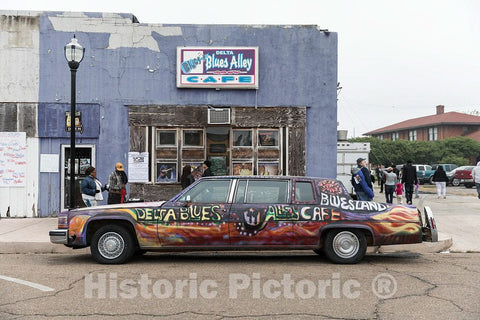 Photo- Advertising for This Establishment Extended Out into The Street During The Clarksdale Juke Joint Festival, a Blues Fest in The Mississippi Delta City of Clarksdale