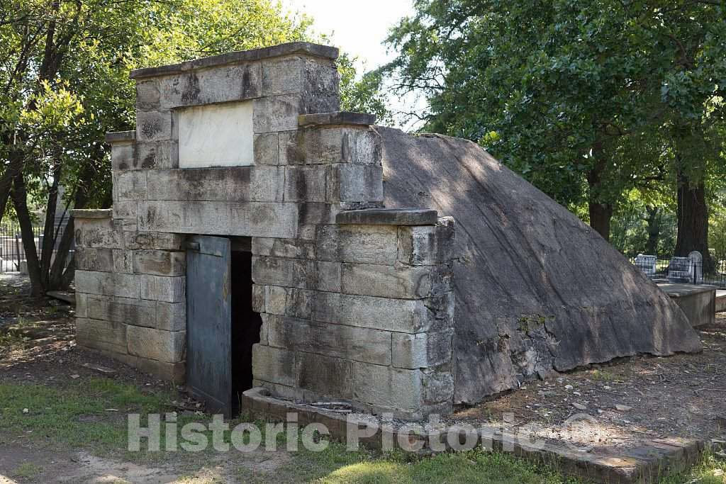 Photo- Crude Mausoleum at The Tiny, 19th-Century Vintage Magnolia Cemetery in Spartanburg, South Carolina 3 Fine Art Photo Reproduction