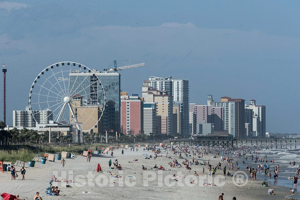 Photo- View of Myrtle Beach, South Carolina, from The Second Avenue Pier That juts into The Atlantic Ocean 2 Fine Art Photo Reproduction
