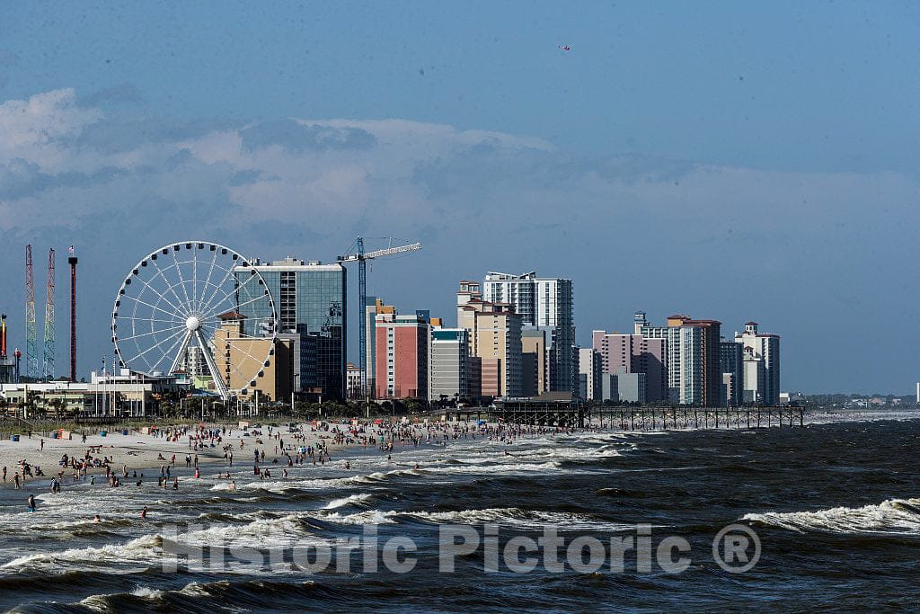 Photo- View of Myrtle Beach, South Carolina, from The Second Avenue Pier That juts into The Atlantic Ocean 3 Fine Art Photo Reproduction