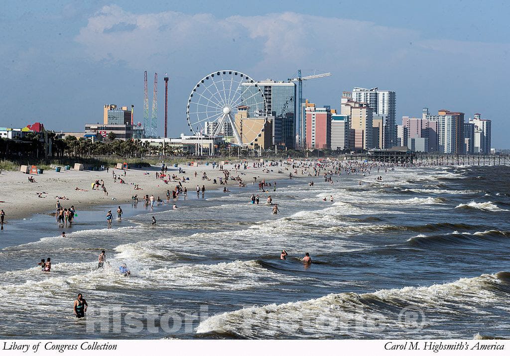 Photo- View of Myrtle Beach, South Carolina, from The Second Avenue Pier That juts into The Atlantic Ocean 5 Fine Art Photo Reproduction