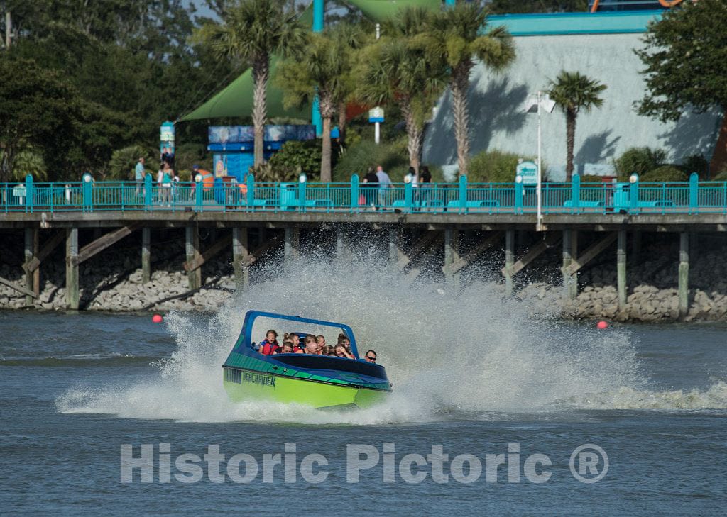 Photo- Fun on The Water at The Broadway at The Beach Amusement Area in Myrtle Beach, South Carolina 3 Fine Art Photo Reproduction