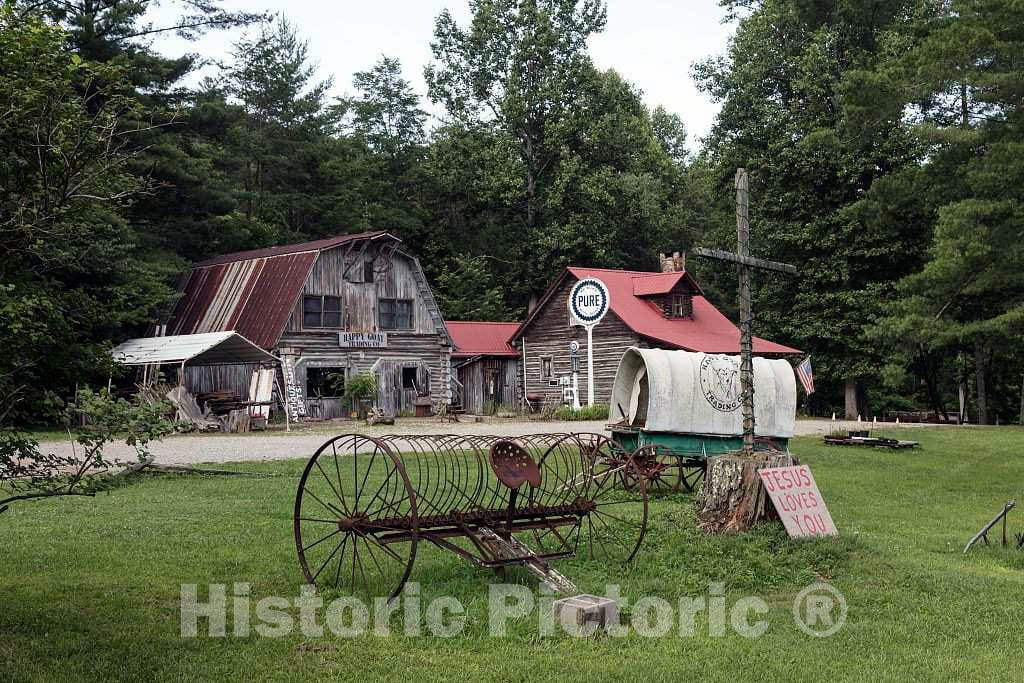 Photo - The Happy Goat Trading Company, which Offers a Religious Message Along with Eclectic Rural Items, Near The Settlement of Young Harris in Towns County, Georgia