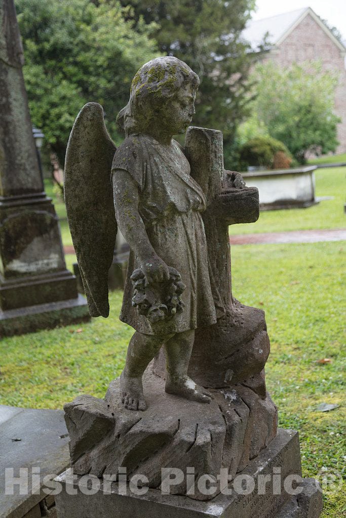 Photo- Markers in The Churchyard of The Historic St. Paul's Episcopal Church in Edenton, North Carolina 1 Fine Art Photo Reproduction