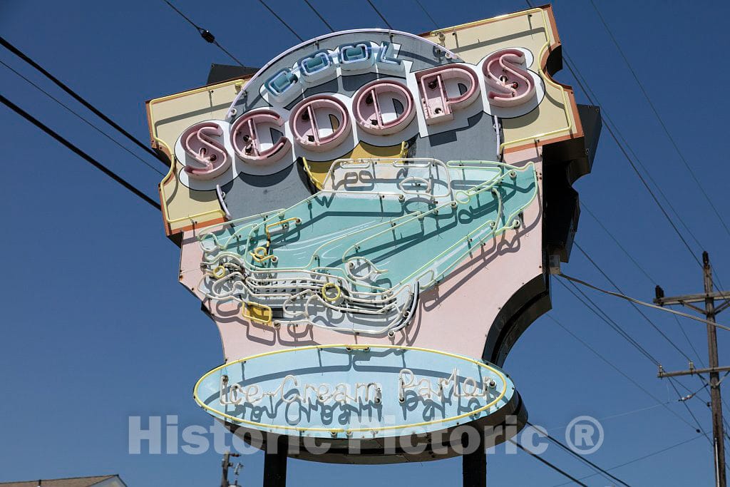 Photo Cool Scoops Ice Cream Parlor in Wildwood, New Jersey 1 Fine Art