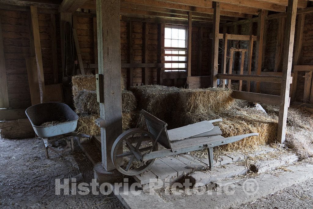 Photo - Hay in The Horse Stable at The Howell Living History Farm in Lambertville, New Jersey- Fine Art Photo Reporduction