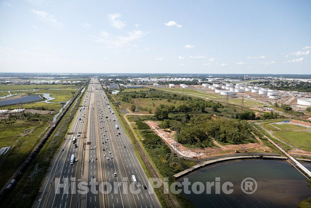 Photo - Industrial Area and Interstae 95 in Elizabeth, New Jersey- Fine Art Photo Reporduction