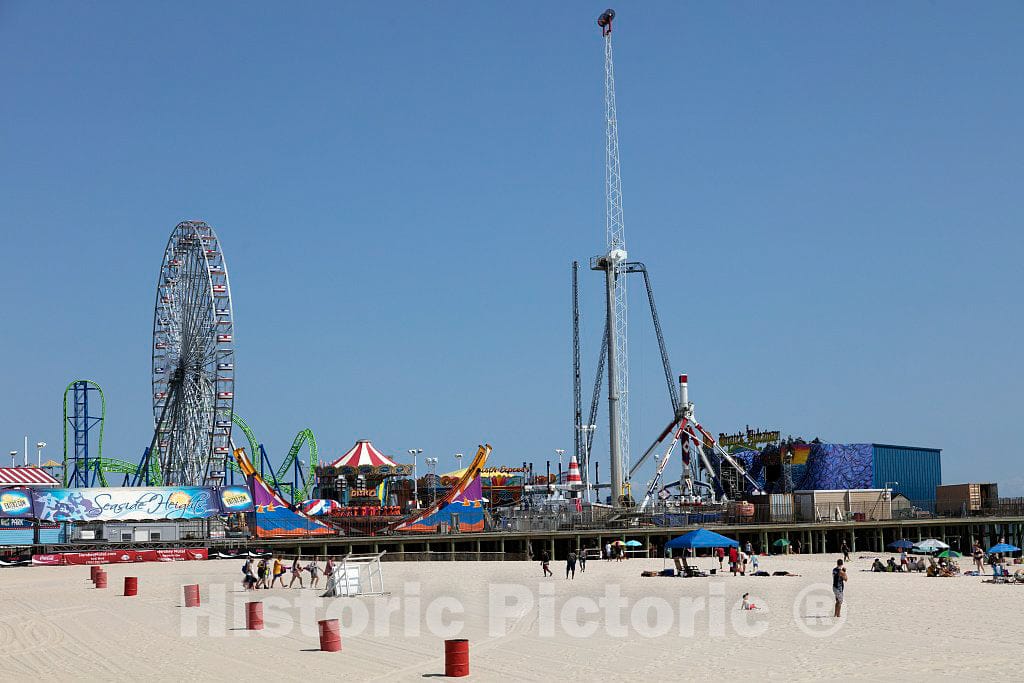 Photo- Casino Pier Amusement Park Along The Boardwalk in Seaside Heights, New Jersey 1 Fine Art Photo Reproduction