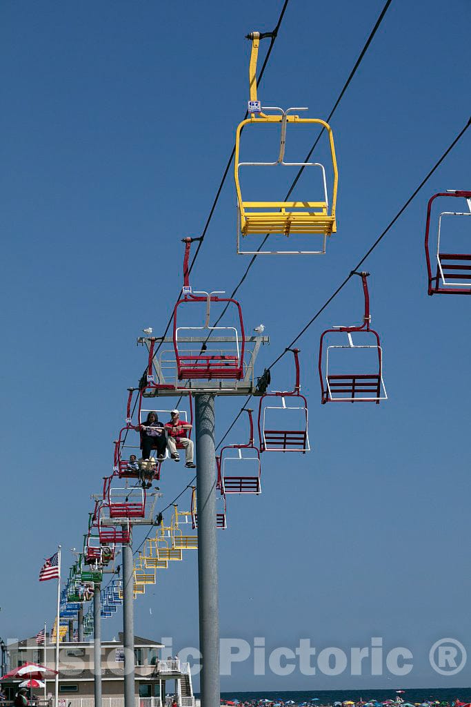 Photo- Chairlift Ride Along The Boardwalk in Seaside Heights, New Jersey 2 Fine Art Photo Reproduction