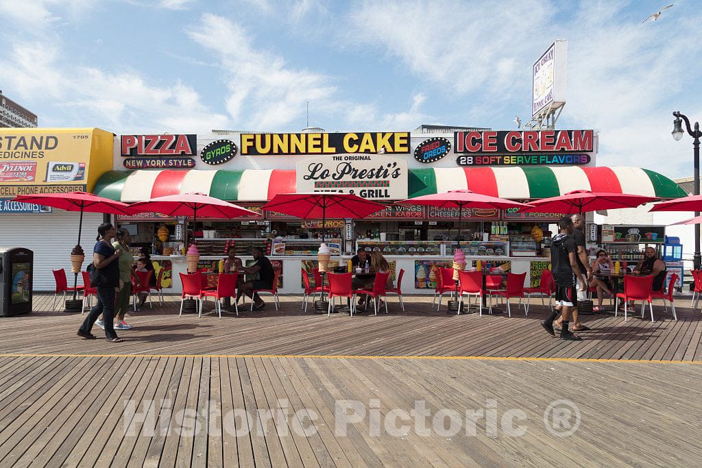 Photo- Shops Along The Boardwalk Near The Steel Pier in Atlantic City, New Jersey 7 Fine Art Photo Reproduction