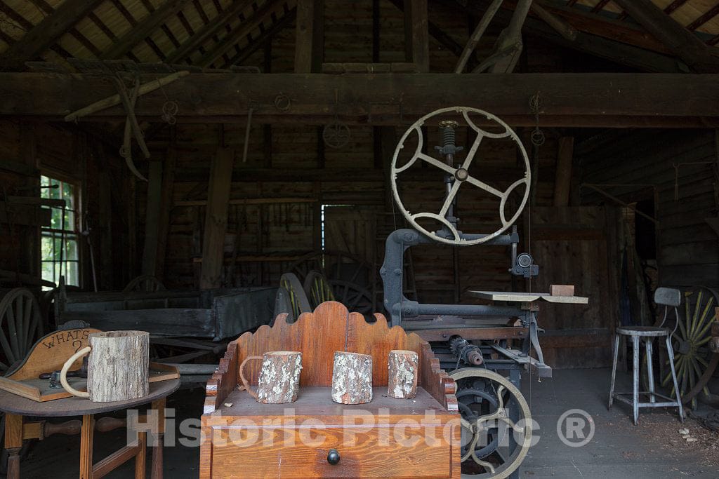 Photo- Woodworking Shop in The Historic Village of Batsto in The Pine Barrens of New Jersey 1 Fine Art Photo Reproduction