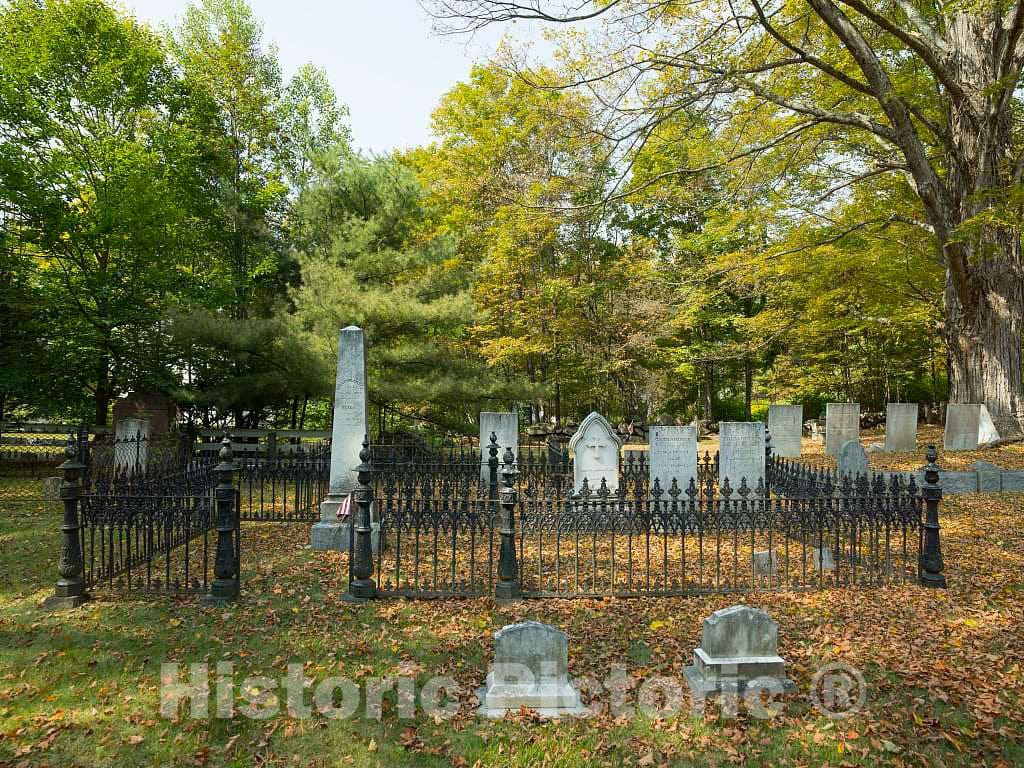 Photo- Scene at The Old Hopkinton Cemetery, which Began Operations in 1765 in Hopkinton, New Hampshire 2 Fine Art Photo Reproduction