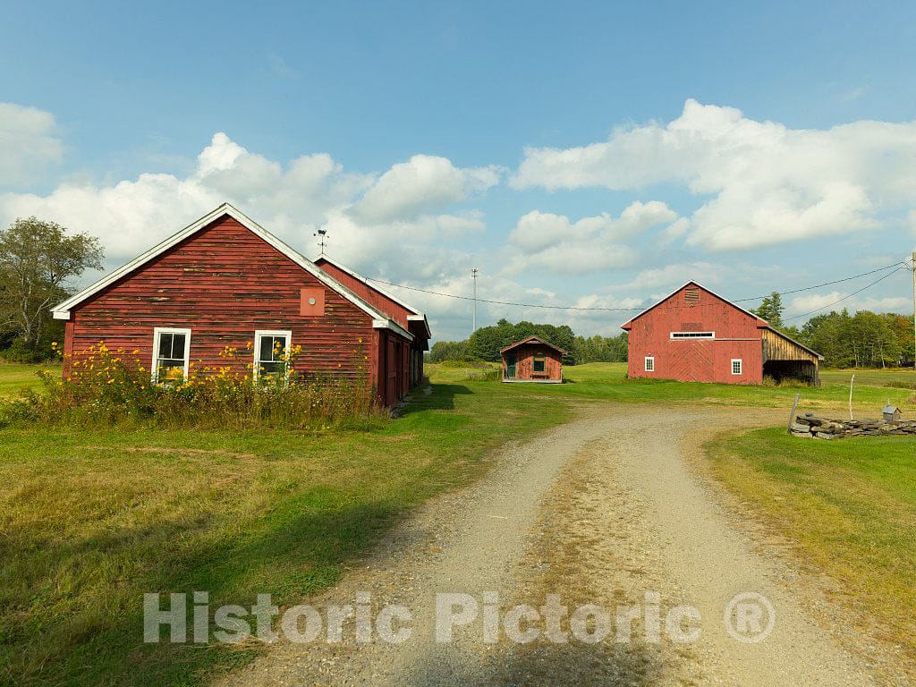 Photo- Scene at a hay Farm Near West Buxton, Maine 2 Fine Art Photo Reproduction