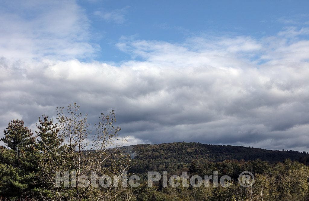 Photo - Storm Clouds Loom Over a Hillside Outside Waterbury, Vermont- Fine Art Photo Reporduction