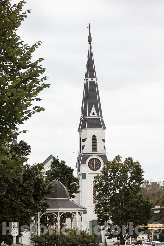 Photo - Steeple of The First Universalist Church in Barre, Vermont- Fine Art Photo Reporduction