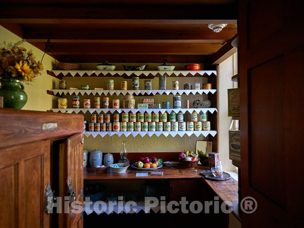 Photo- Pantry at Aspect, The Estate of Augustus Saint-Gaudens, one of America's Greatest sculptors, Now The Saint-Gaudens National Historic Site in Cornish, New Hampshire
