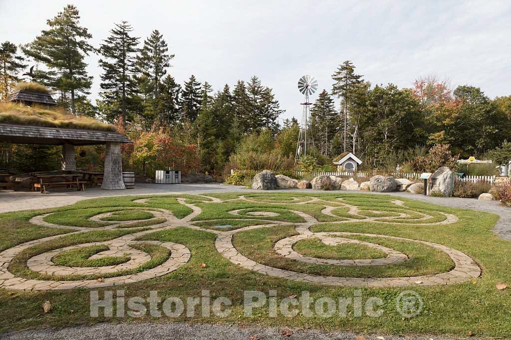 Photo- Mazelike pathway at the Coastal Maine Botanical Gardens in Boothbay, Maine, a 270-acre garden on more than a mile of Boothbay Harbor waterfront 2 Fine Art Photo Reproduction