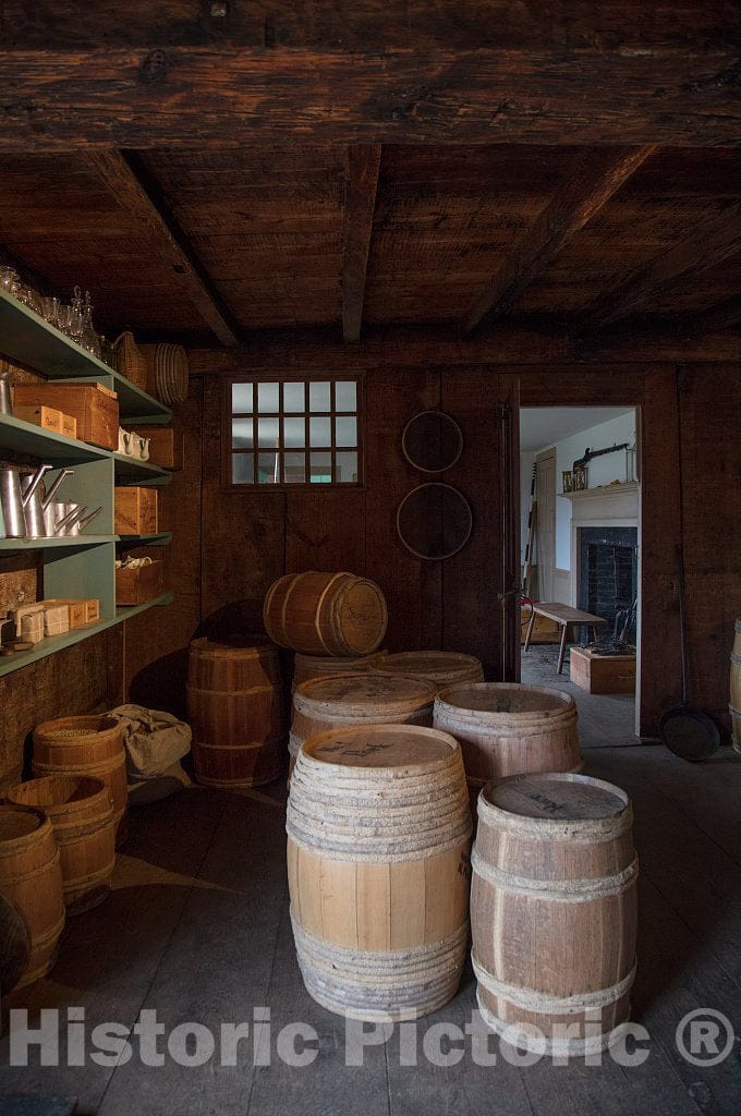 Photo- Display at Old Fort Western, a onetime British colonial outpost at the head of navigation on the Kennebec River in Augusta, Maine's capital city 1 Fine Art Photo Reproduction