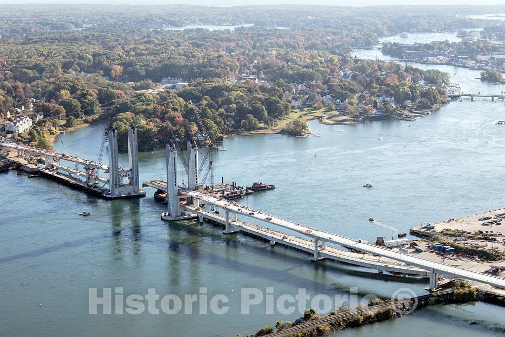 Photo- an October 2017 Aerial View of The Historic Seaport of Portsmouth, New Hampshire, The Largest City Along The Shortest Coastline (18 Miles) of Any U.S. State 12