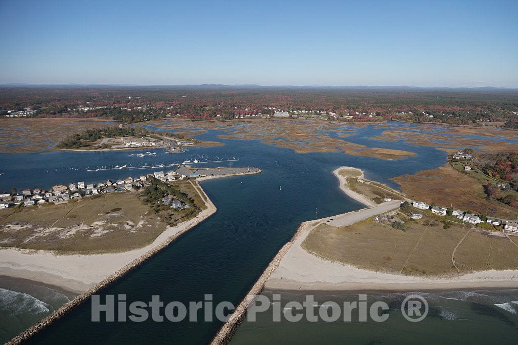 Photo - an October 2017 Aerial View of a Portion of The Wells National Estuarine Research Reserve, Near Wells, Maine- Fine Art Photo Reporduction