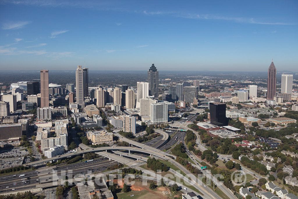Photo- Aerial Photo of Downtown Atlanta, Georgia, Taken in October 2017 8 Fine Art Photo Reproduction