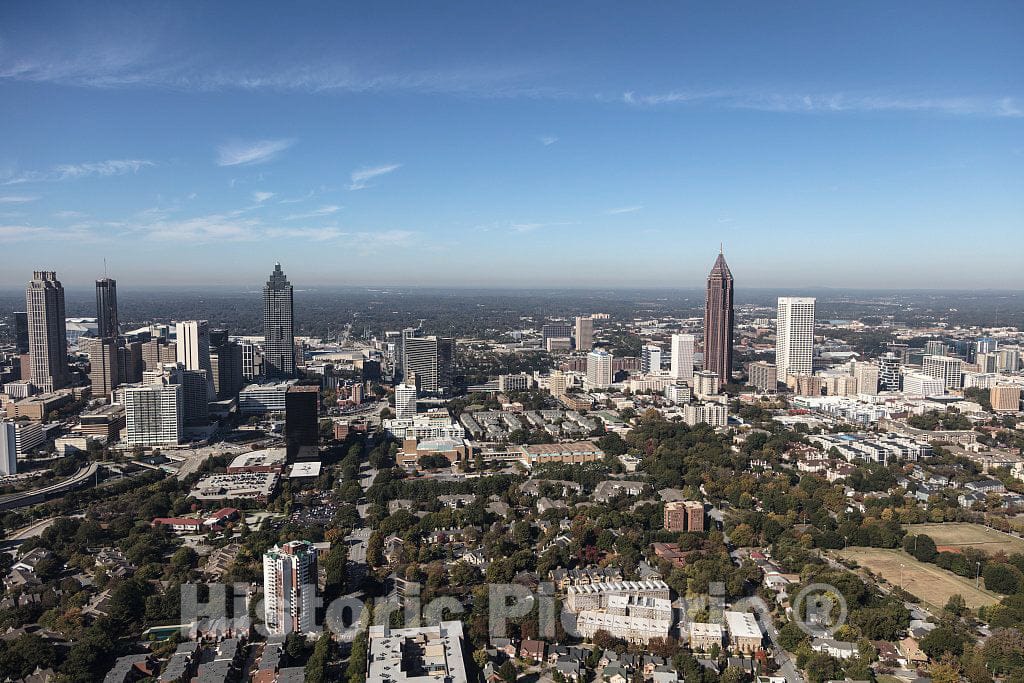 Photo- Aerial Photo of Downtown Atlanta, Georgia, Taken in October 2017 10 Fine Art Photo Reproduction