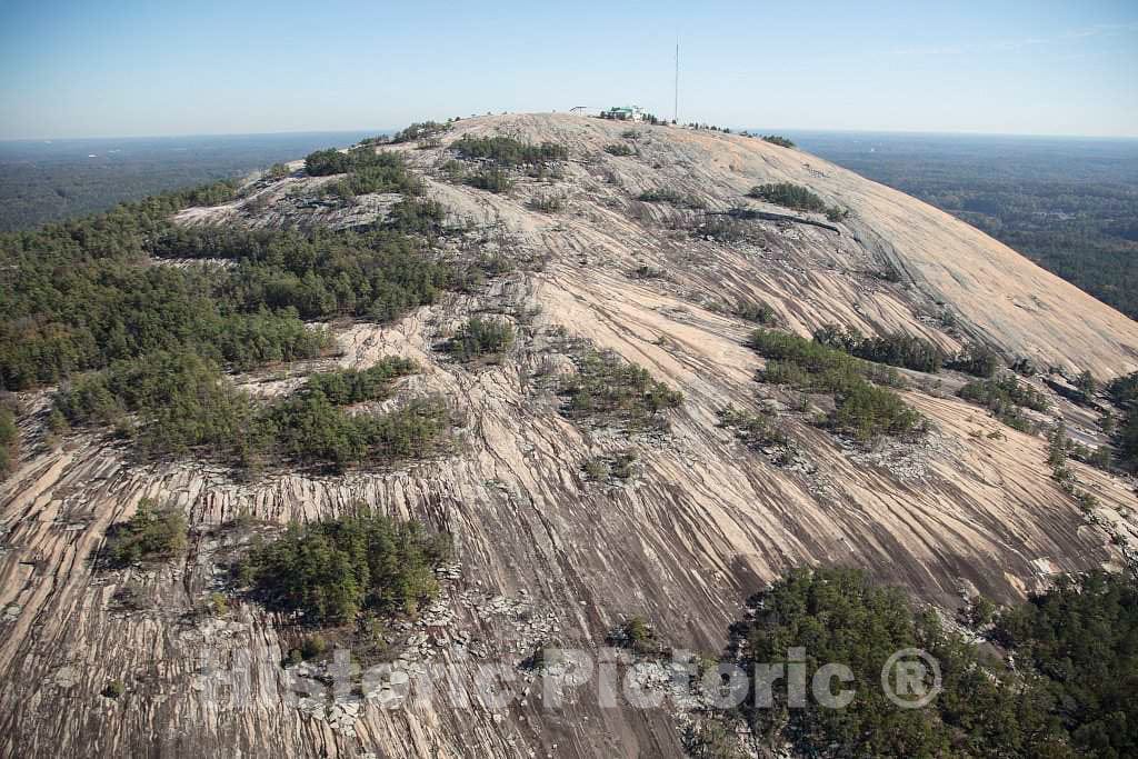 Photo- Aerial Photo, Taken in October 2017, of Stone Mountain, in The Town of The Same Name East of Downtown Atlanta, Georgia 2 Fine Art Photo Reproduction